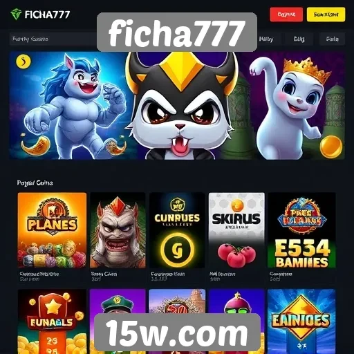 Opções de jogos disponíveis no ficha777
